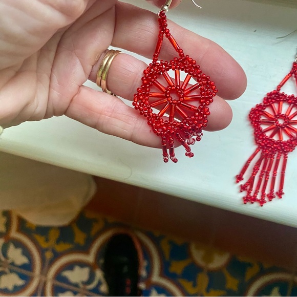 Hand Crafted Jewelry - Romantic beaded earrings